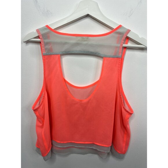 Silence + Noise Anthropologie Orange Cropped Tank Top Women’s Medium Sleeveless - Picture 7 of 12
